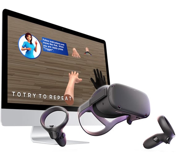 Oculus Quest for rehabilitation app